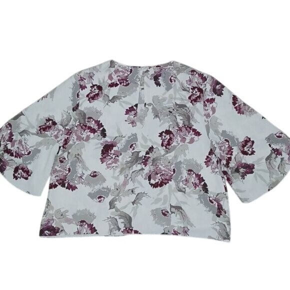 Aritzia Wilfred Cambria Beige Floral Silk Blouse - Picture 5 of 7